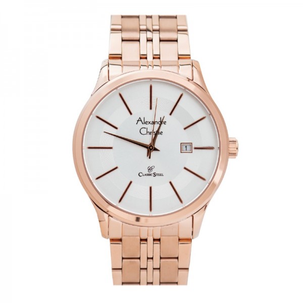 Alexandre Christie AC 8348 Rosegold White Man MDBRGSL